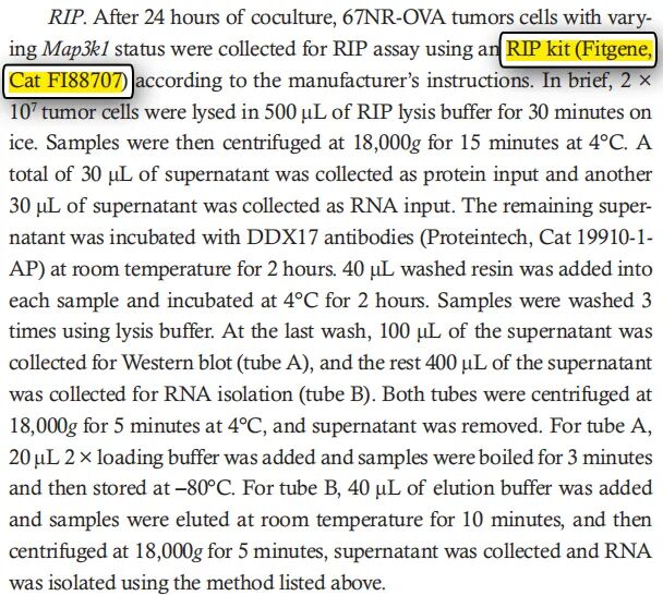 IF=13.3客户高分文献-辉骏生物RIP试剂盒价格低 IF=13.3客户高分文献-辉骏生物RIP试剂盒价格低